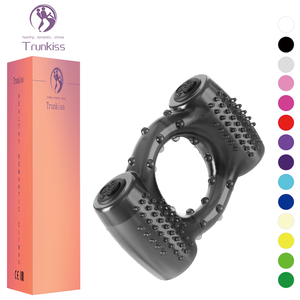 Tragbarer Doppelring-Vibrator für Männer, Erwachsenen-Sexspielzeug mit 10 Vibrationsfrequenzen zur Verzögerung der Ejakulation und Effektiven Spermafixierung - Product Image 1