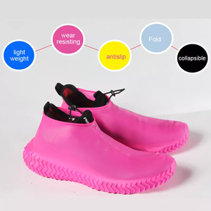 Copriscarpe in Silicone di Alta Qualità per Bambini, Coperture Riutilizzabili per Stivali <span class=keywords><strong>da</strong></span> Pioggia, Elastici e Pieghevoli per Attività all'Aperto (Taglia M) - Product Image 1