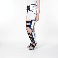 Attelle de genou médicale, cadre en acier, composite, articulée, réglable, support de genou orthopédique, immobilisateur de jambe