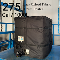 MEGA YUNENG Chauffe-citerne IBC noir 275 gallons (1000L) avec isolation thermique, protection hivernale contre le gel, chauffage à l'huile 3000W 120V