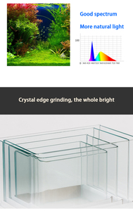 Ensemble d'aquarium 5-en-1 ultra-transparent à pliage à chaud, petit aquarium rectangulaire en verre écologique - Product Image 3