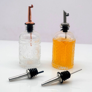 Botella de vidrio Premium de 120ml con boquilla de vertido de acero inoxidable para solución de bebida mixta de licor amargo - Product Image 2