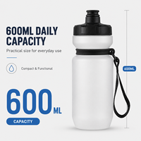 Bouteille d'eau de sport réutilisable de 600 ml pour la gym, sans BPA, en PP, avec logo et couleur personnalisés