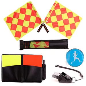 2 drapeaux de juge de ligne imperméables pour football, rugby, hockey, accessoires d'<span class=keywords><strong>entraînement</strong></span> avec sac de rangement - Product Image 1