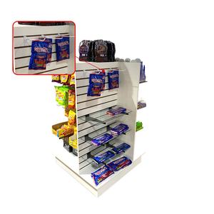 Combinaisons métal verre bois personnalisées présentoir alimentaire au sol avec crochet pour magasin de détail - Product Image 1