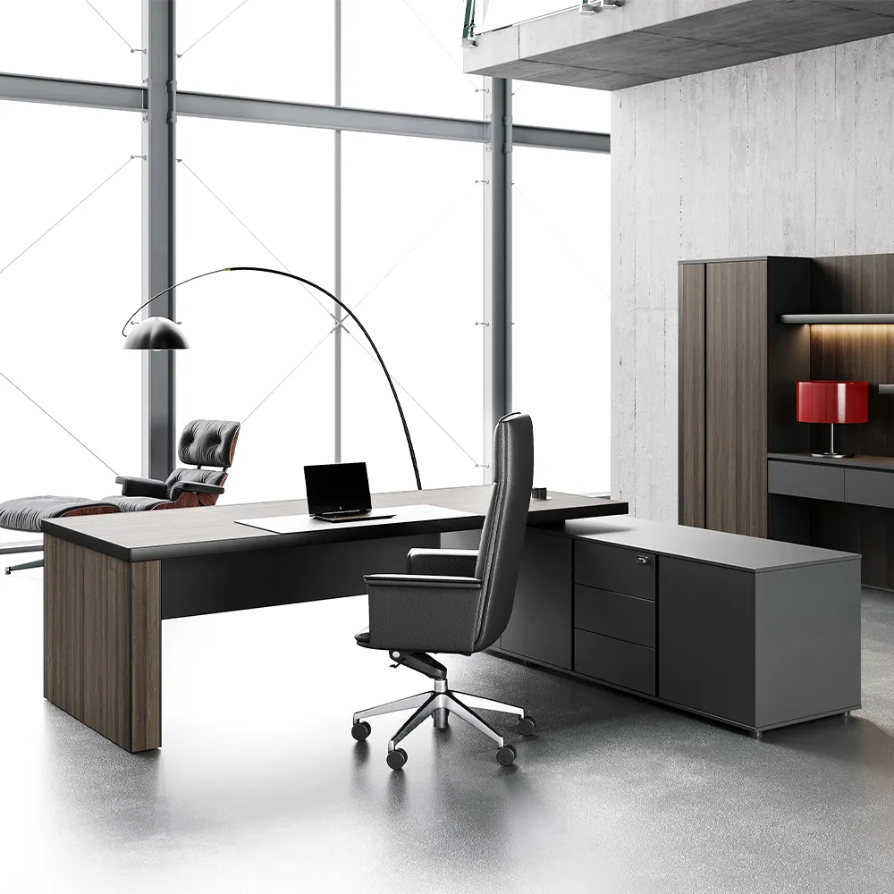 Muebles de oficina ejecutivo de madera CEO jefe Escritorio de oficina diseño de mesa de mostrador