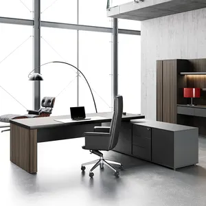 Nội thất văn phòng điều hành bằng gỗ CEO Boss văn phòng bàn truy cập bảng thiết kế