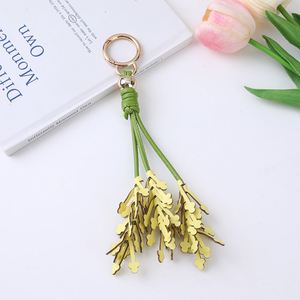 YY Cute Purple <b>Bag</b> <b>Charms</b> for Handbag PU Leather Flower <b>Bag</b> Accessory Keychain Lavender <b>Bag</b> <b>Charms</b> for Gifts - Product Image 2
