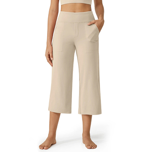 Vente en gros <span class=keywords><strong>de</strong></span> pantalons <span class=keywords><strong>de</strong></span> survêtement baggy taille haute pour femmes pantalons <span class=keywords><strong>de</strong></span> jogging amples pantalons capris respirants pour femmes - Product Image 5