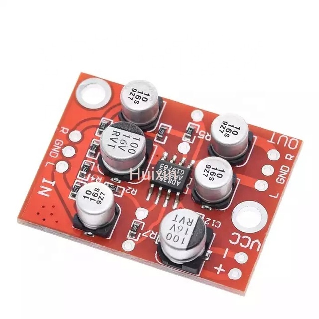 Hot DC 3.8V-15V AD828 Stereo Dynamic Microphone Preamp Preamplifier Board MIC Preamp Module Amplifier Board