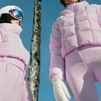 Combinaisons de ski de luxe une pièce imperméables coupe-vent pour femmes Combinaison de neige sans ceinture Isolée Combinaisons de ski pour femmes