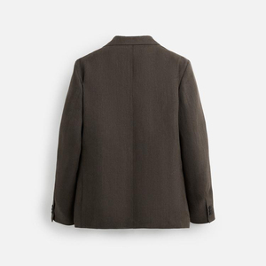 <span class=keywords><strong>Veste</strong></span> de <span class=keywords><strong>costume</strong></span> en lin 100% vierge, coupe classique, marron, logo personnalisé des fabricants, vente en gros, poches avant, manches longues, <span class=keywords><strong>costume</strong></span> pour <span class=keywords><strong>homme</strong></span> - Product Image 6