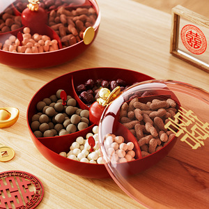 Plateau de fruits rouges avec couvercle pour la célébration du Nouvel An chinois, plateau de service pour collations à usage domestique - Product Image 4