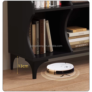 1PC Étagère <span class=keywords><strong>de</strong></span> rangement blanche/noire en MDF, bibliothèque à 6 cubes, meuble <span class=keywords><strong>de</strong></span> rangement élégant pour salon, style moderne - Product Image 5