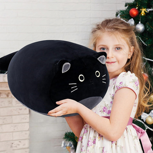 V402 Cuscino Gigante a Forma di Gatto Nero Personalizzabile OEM, Peluche Kawaii Abbracciabile, Regalo <span class=keywords><strong>per</strong></span> Bambini, Ragazzi, Ragazze e <span class=keywords><strong>Adulti</strong></span> - Product Image 4