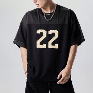 เสื้อตาข่ายสำหรับผู้ชายทรงหลวมเสื้อกีฬาแห้งเร็วทรงหลวมสำหรับผู้ชาย - Product Image 6