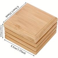 Scatola porta sapone quadrata in bambù per il bagno, contenitore in legno di bambù per sapone domestico