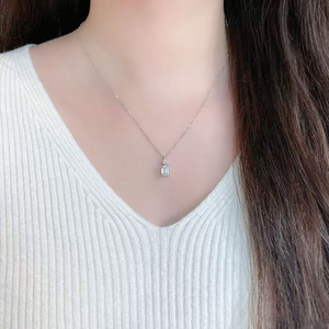 Collar con Colgante de Diamante Cultivado en Laboratorio de Platino Pt950, Diseño Minimalista y Elegante, 16, 17, 18 Pulgadas, Cadena de Diamantes para Mujer, Collar con Dije de Diamante de Laboratorio - Product Image 5