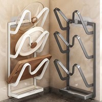 Étagère de cuisine multifonctionnelle, organisateur de couvercles de casseroles, support pour couvercles de casseroles, pour porte de placard et rangement mural