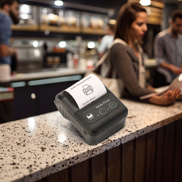 58mm Mini Thermal Printer Portable Thermal Receipt Printer for Restaurant