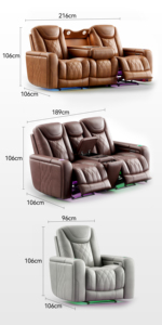 Ensemble <span class=keywords><strong>de</strong></span> canapés inclinables <span class=keywords><strong>vintage</strong></span> <span class=keywords><strong>de</strong></span> luxe italiens, fauteuil <span class=keywords><strong>de</strong></span> salon sectionnel 3 places, canapé pour cinéma maison, canapés <span class=keywords><strong>de</strong></span> salon, fournisseur - Product Image 5