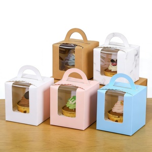 Caja para Pastel Bento con Inserto para Cupcakes, Caja de Plástico Transparente para Empacar <span class=keywords><strong>Mini</strong></span> Postres, Muffins y Cupcakes - Product Image 2