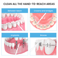 60 brosses interdentaires jetables en silicone de qualité alimentaire pour l'hygiène bucco-dentaire et le nettoyage des dents