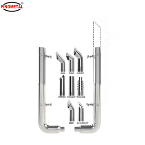 हॉट सेलिंग 8 "रॉड 153 इंच ऊंचाई 45 डिग्री बाहर निकलने वाले निकास पाइप किट 359 379 389 के लिए पूर्ण निकास किट - Product Image 3