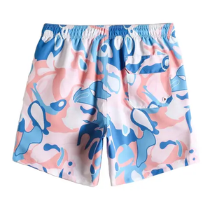 Wholesale Double-Layer Canvas Waterproof Quick Dry High Elastic Waist Sports Shorts Men Customized Logo Printing Heat-<b>Transfer</b> - Product Image 5