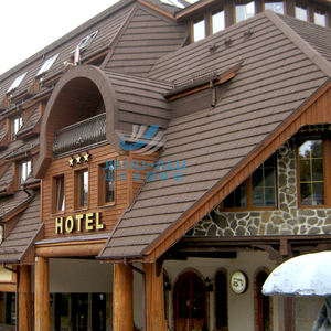 Tuiles <span class=keywords><strong>en</strong></span> acier revêtues <span class=keywords><strong>de</strong></span> pierre <span class=keywords><strong>de</strong></span> haute qualité, imperméables, isolantes, faciles à installer - Product Image 6