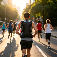 Sac à dos d'hydratation en nylon respirant, sac à eau pliable imperméable personnalisé pour la course à pied, le vélo, l'escalade, l'entraînement en trail