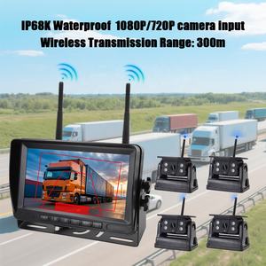 Sistema di Telecamere per Auto Wireless 1080P con Schermo <span class=keywords><strong>da</strong></span> 7 Pollici, Sistema BSD, Monitor di Sicurezza Posteriore per Camion Pesanti e Veicoli RV - Product Image 3