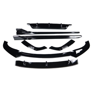 ABS paraurti anteriore labbro diffusore posteriore minigonne laterali M Sport <span class=keywords><strong>B</strong></span> Style Kit corpo nero lucido adatto per BMW X6 G06 2019 - Product Image 1