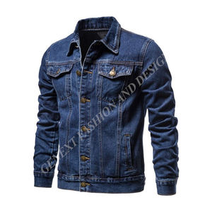 Premium Men's <b>Denim</b> <b>Jackets</b> Winter 100% Cotton Sherpa-Lined Hooded Customizable Colors Breathable Eco-Friendly Windproof - Product Image 3