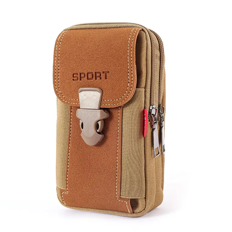 wholesale Mens Mini Camping Bag Travel Sports Belt Bum Pouch small Fanny Pack phone money purse vertical waist bag for men