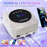 Lampe à ongles UV LED rechargeable 180W, séchage rapide, 57 LED, sécheuse à ongles professionnelle, détection de mouvement, équipement pour la maison et le salon