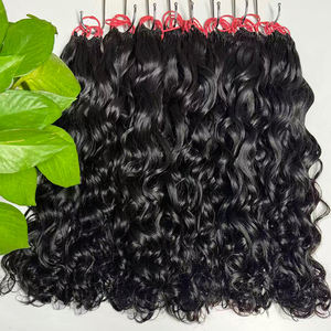 Extensiones de Cabello Humano de Ganchillo con Plumas al por Mayor, Extensiones de Cabello Humano de Ganchillo de 18 Pulgadas, Cabello Humano de Ganchillo con Ondas Naturales - Product Image 2