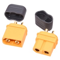 Connecteur de câble à fiche à balle Linkyou mâle femelle XT60H XT60H-F XT60H-M avec gaine noire (plastique) pour applications électriques