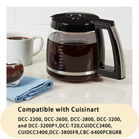 Carafe à café en verre de 14 tasses, pièce de rechange pour Cuisinart DCC-3200 DCC-2600 Series, 2100 ml, 70 oz, Jarra De Cafe, pièces détachées