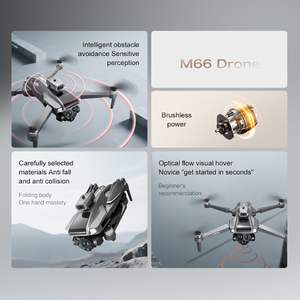 Drone pliable Enttgo M66 avec télécommande / Wi-Fi, transmission d'images à 15 km, moteur sans balais 720p, maintien d'altitude - Product Image 3