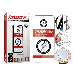 Siêu stong Kính bảo vệ màn hình cao cấp cho iPhone 16 15 14 13 Pro Max usg kính chống tĩnh điện cường độ 45kg không phá vỡ cạnh - Product Image 1