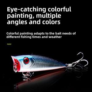 Señuelo Luya Popper de 40 mm, cebo duro artificial para carpas, pesca en playa y océano, material ABS impreso con anzuelos - Product Image 2