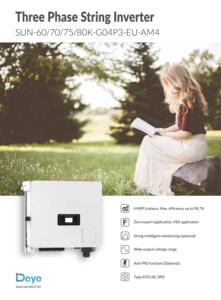 Pour SUN-40/45/50K-G04, onduleur triphasé de 50 kW, indice de protection IP65, utilisation en extérieur, système solaire domestique tout temps, efficacité de 98,7 % - Product Image 6