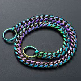 Rarewe accessoires pour animaux de compagnie colliers de chien personnalisé luxe titane acier chien or collier robuste tactique formation chien chaîne collier - Product Image 4