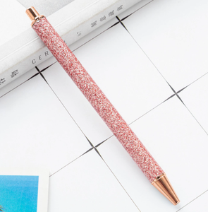 Sparkling Silver Glitter Metal Ballpoint <b>Pen</b> bonvada <b>Novelty</b> Writing Instrument for girl - Product Image 3