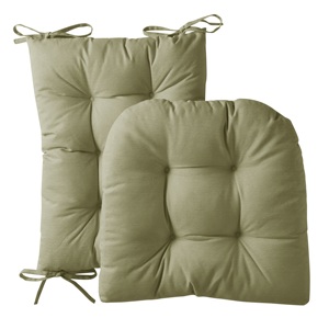 Coussin de <span class=keywords><strong>chaise</strong></span> à bascule Premium, <span class=keywords><strong>antidérapant</strong></span>, avec liens, vert sauge, lot de 2 pour <span class=keywords><strong>chaise</strong></span> à bascule d'intérieur - Product Image 2
