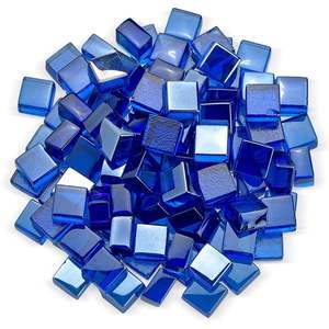 Brasero autoportant moderne de haute qualité, sans fumée, au gaz naturel, avec cubes de verre cristallin multicolores en forme carrée, en verre trempé - Product Image 6