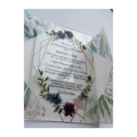 Texte acrylique Transparent, personnalisé, élégant, Unique, luxe, Invitation de mariage