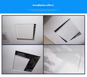 Panel de acceso de techo artístico moderno con característica de apertura a presión, tablero de yeso de aluminio resistente al agua ignífugo, estilo contemporáneo - Product Image 5