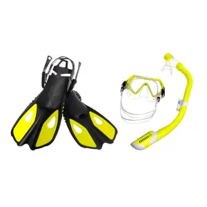 Cheap Hot Water Diving Mask Adjustable Swimming Fin Silicone Comfort Snorkel Scuba Mask Fin Snorkel Set
